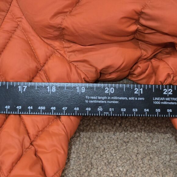 Michael Kors Down Packable Jacket Coat Orange Removable Hood Puffer PL - Picture 13 of 16